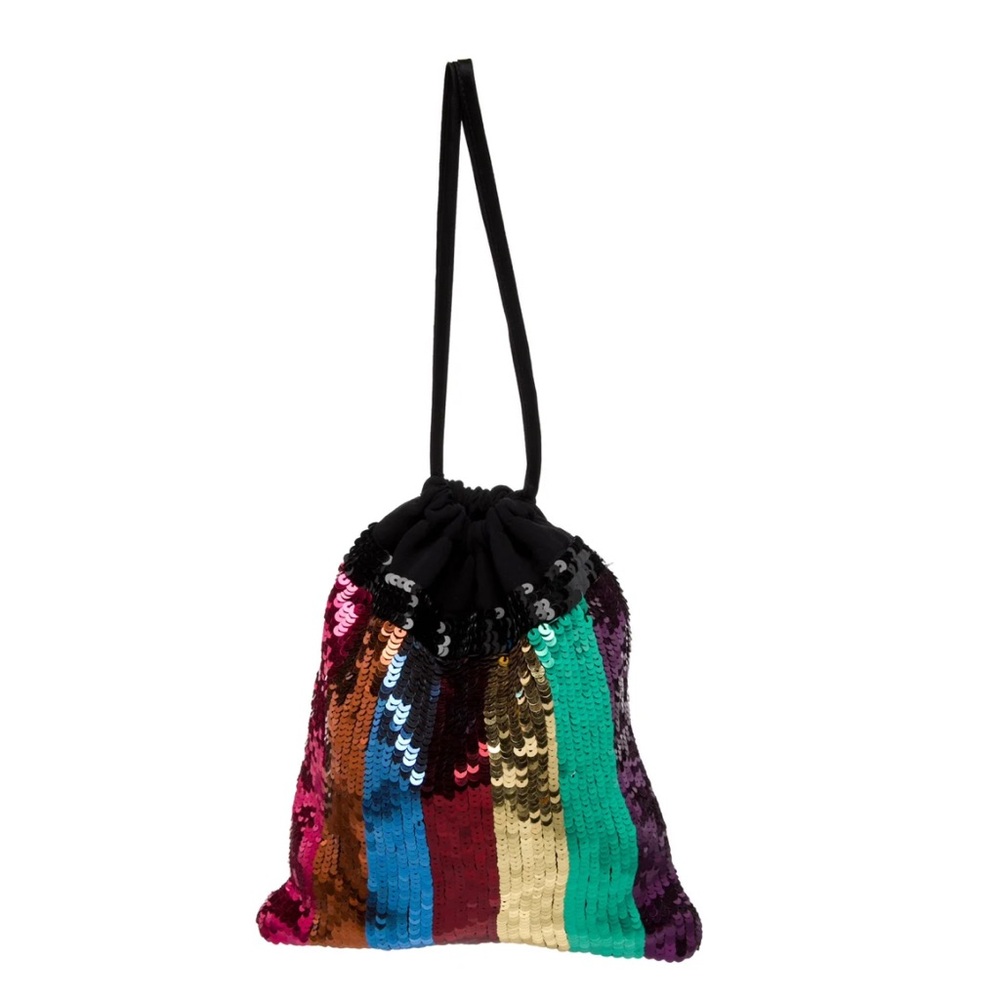 The Attico Sequin Drawstring Bag